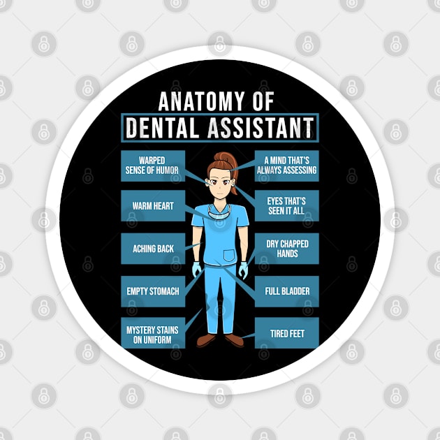 Dentist Dental Dental Hygienist Tooth Teeth Dental Assistant Dentistry Doctor Assistant Dental Technician Molar Tooth Toothbrush Dentist Gift Funny Dentist T-Shirt Mouth Braces Medical Medicine Orthod Magnet by jkshirts